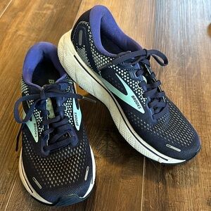 Brooks Women’s Ghost 14 Navy Blue Peacoat Running Shoes 1203561B446 Size 7